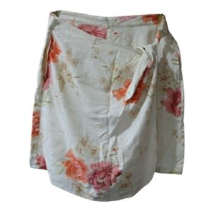 Izod Silk Floral Wrap Skort 16